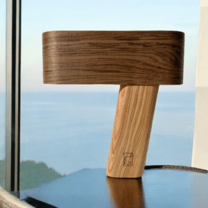 Lampe design en bois JAZZ – Lampe de bureau ou de chevet artisanale