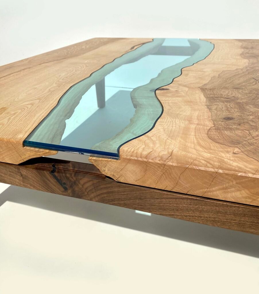table bois et verre