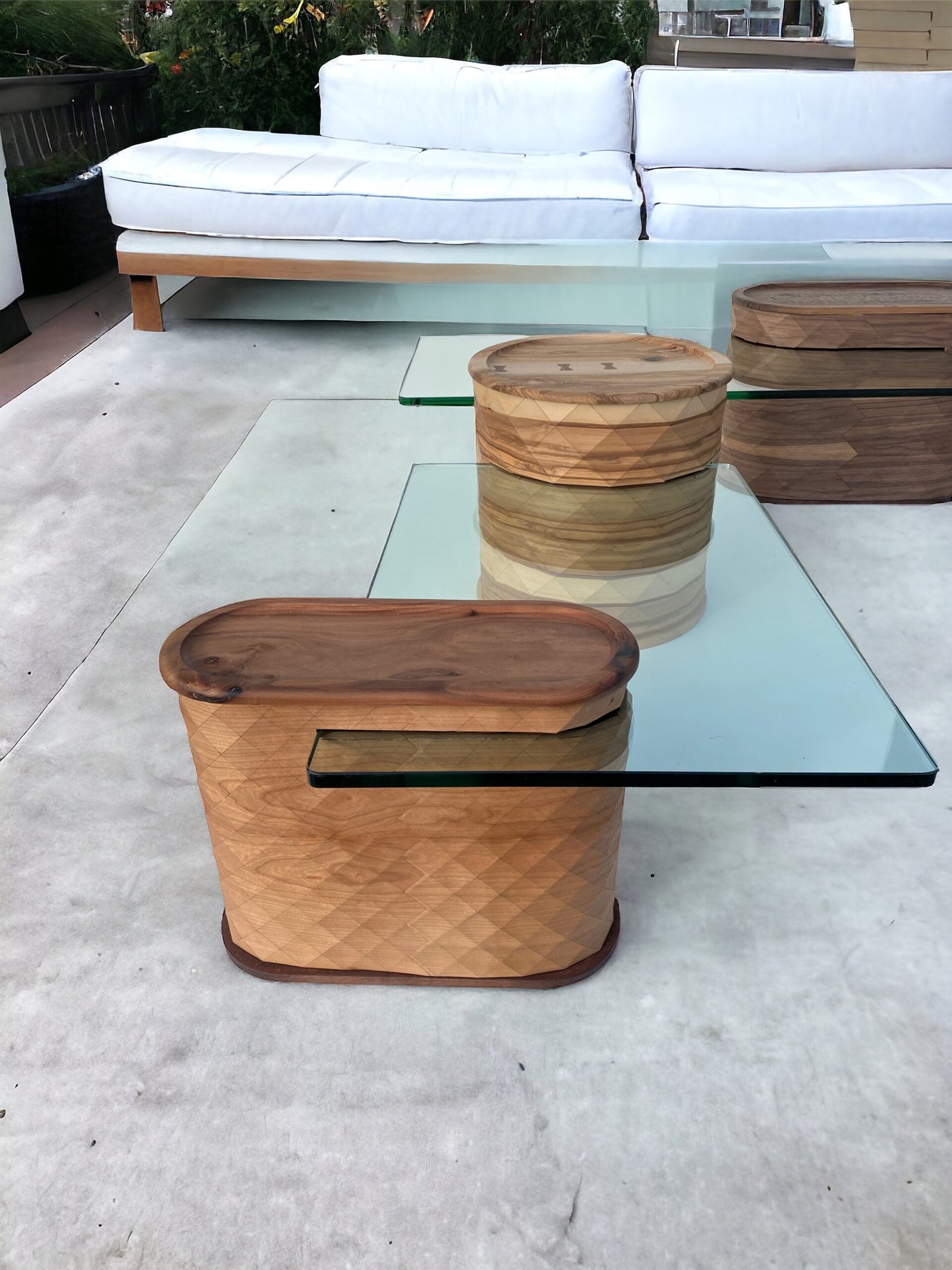 Table basse en verre et bois – Modulus – Image 6