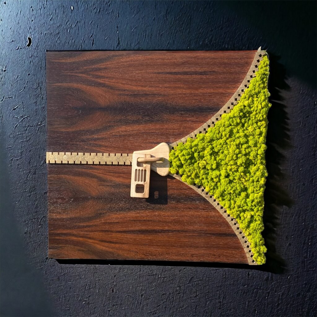 Décoration murale en bois - Ouverture éclair