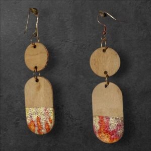 Boucles d'oreilles en bois - Moka