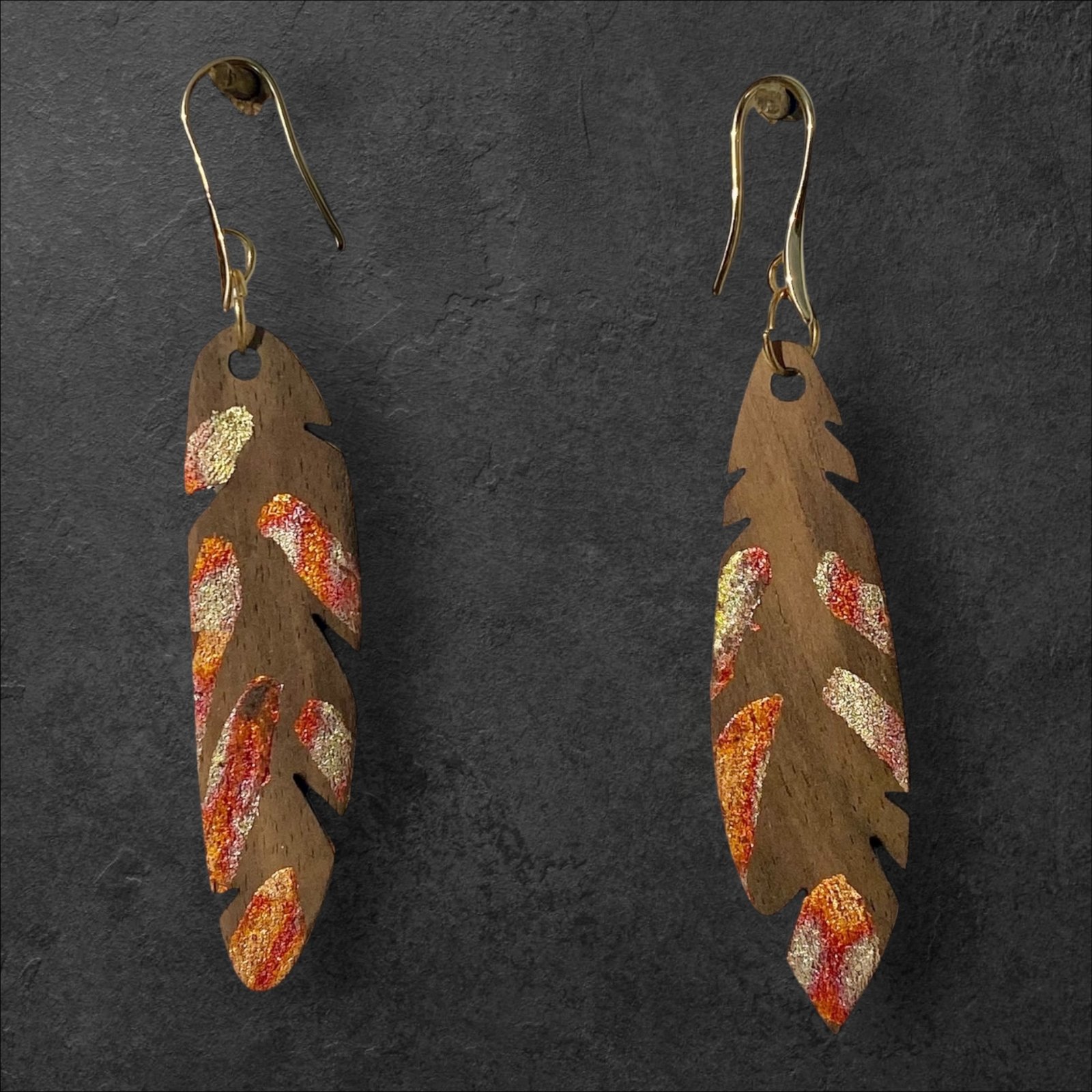 Boucles d'oreilles en bois - APACHE – Image 2