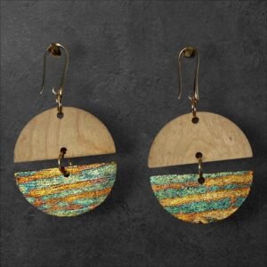 Boucles d'oreilles en bois - MOON
