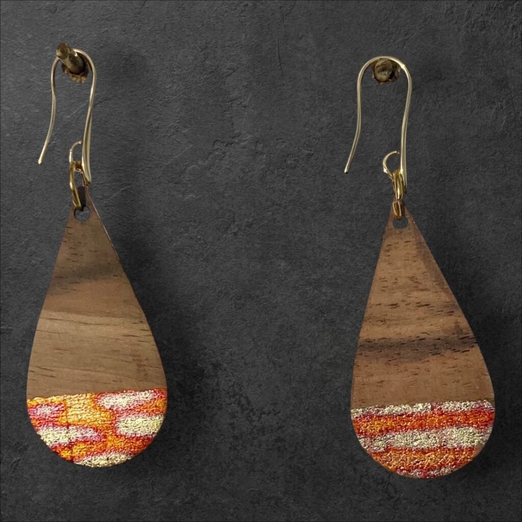 Boucles d'oreilles en bois - LUNA