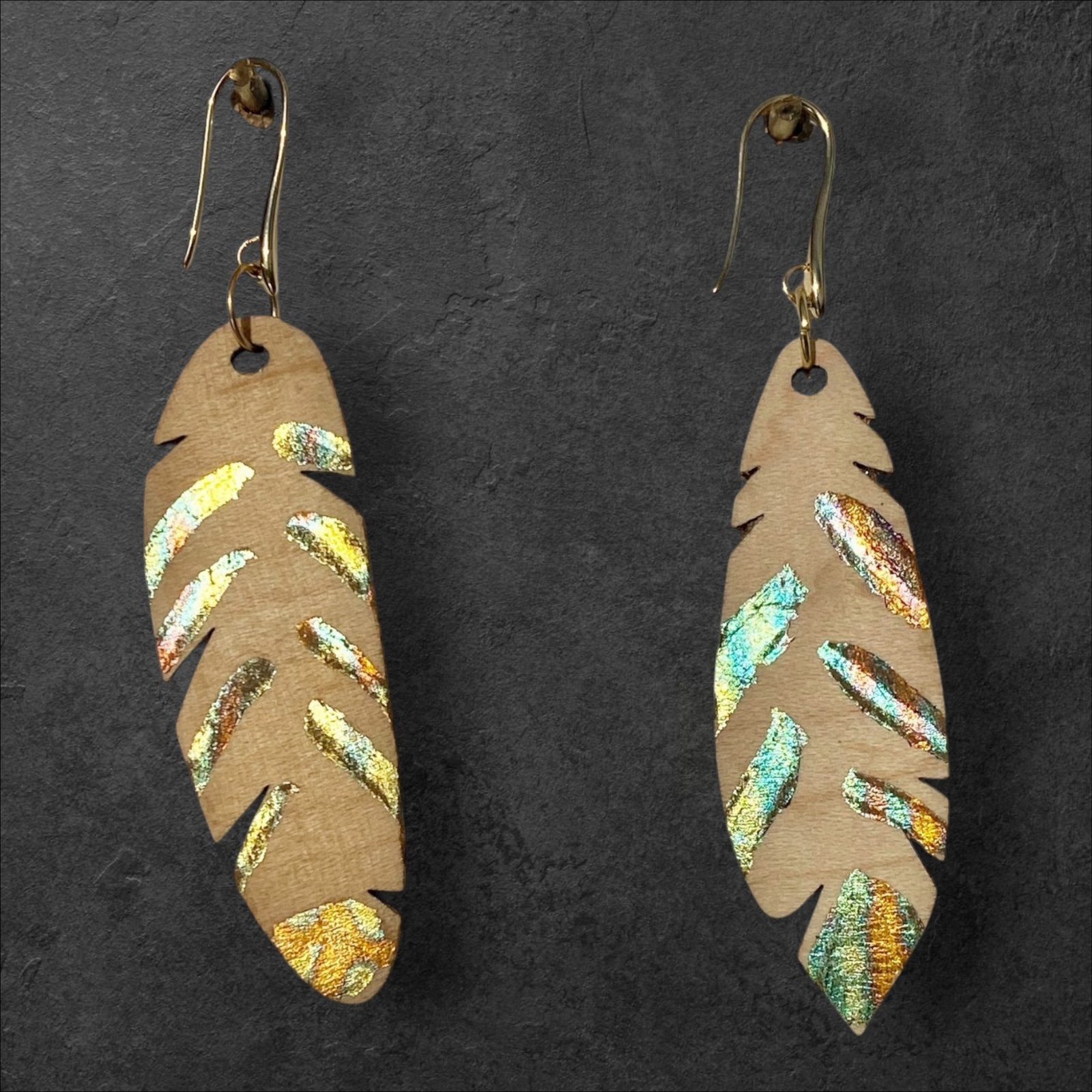 Boucles d'oreilles en bois - APACHE
