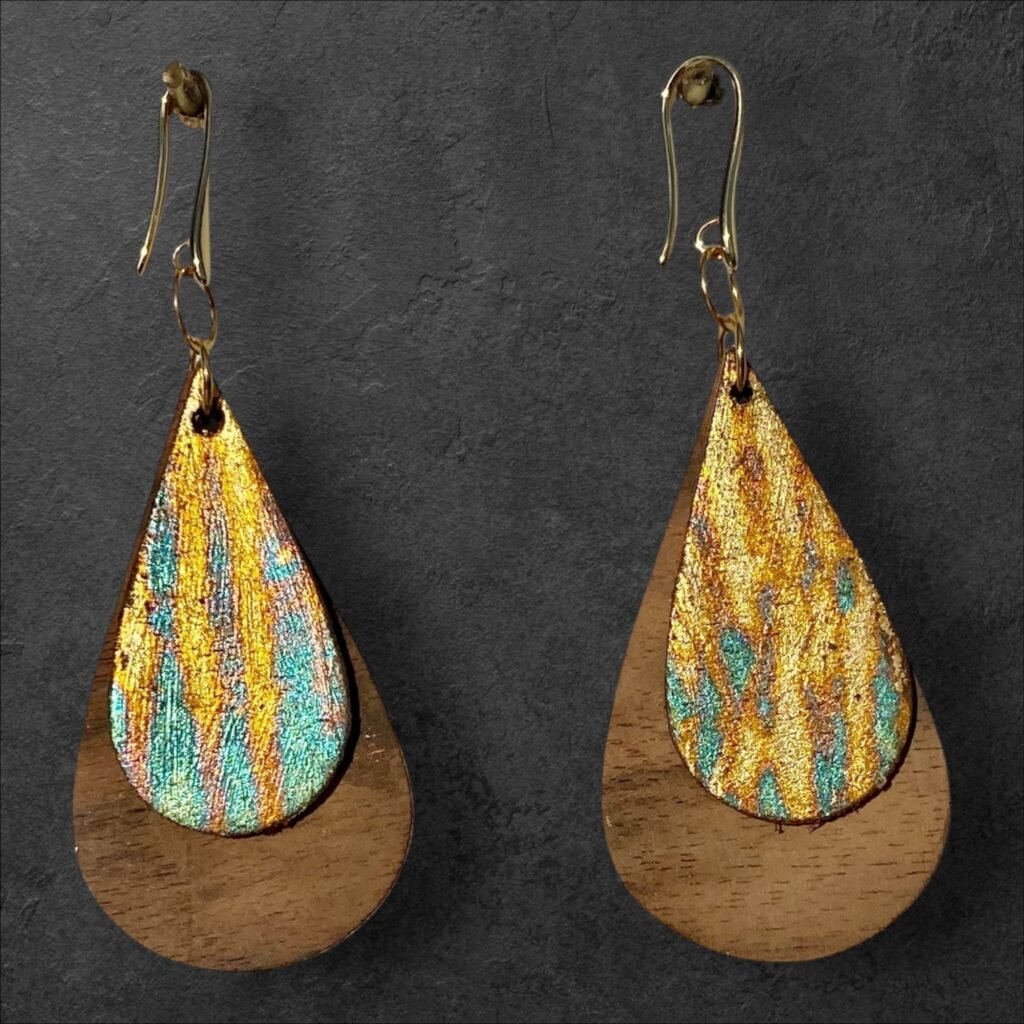 Boucles d'oreilles en bois - Zora