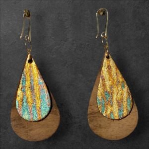 Boucles d'oreilles en bois - Zora