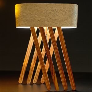 Luminaire design en bois “Octopus” – Création artisanale unique